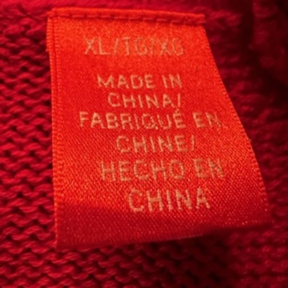 Izod Men's Crew Neck Sweater Cable Knit Red XL - Picture 12 of 15